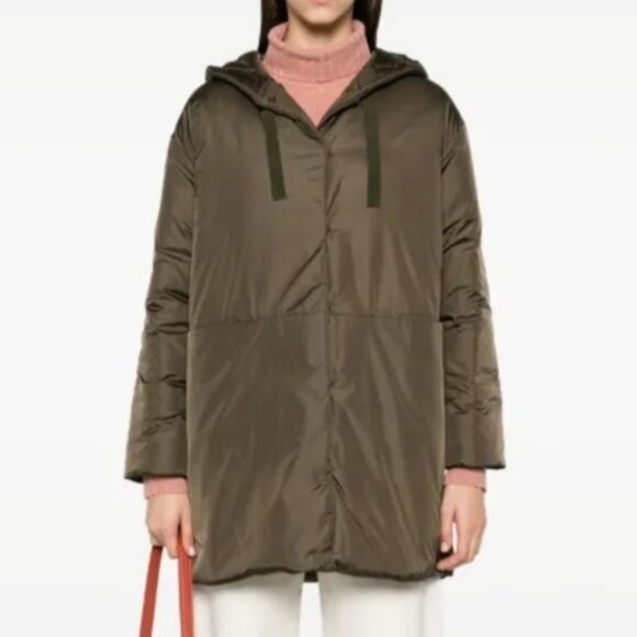 ASPESI Forest Hooded Padded Design Lightweight Construction Coat Size Medium - Picture 1 of 16
